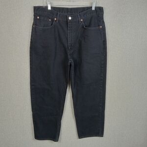 Levi's 550 Relaxed Fit Jeans Mens 38x30 Black Denim Tapered Leg Dark Wash Casual
